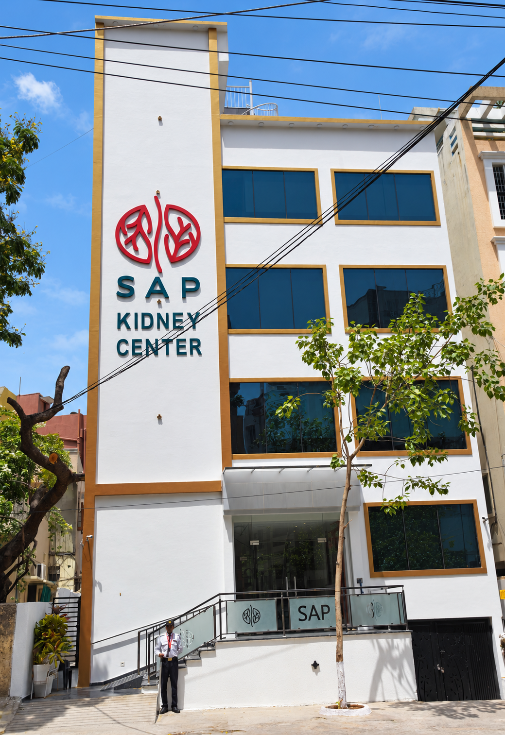 SAP Kidney Center building exterior, Tolichowki Hyderabad